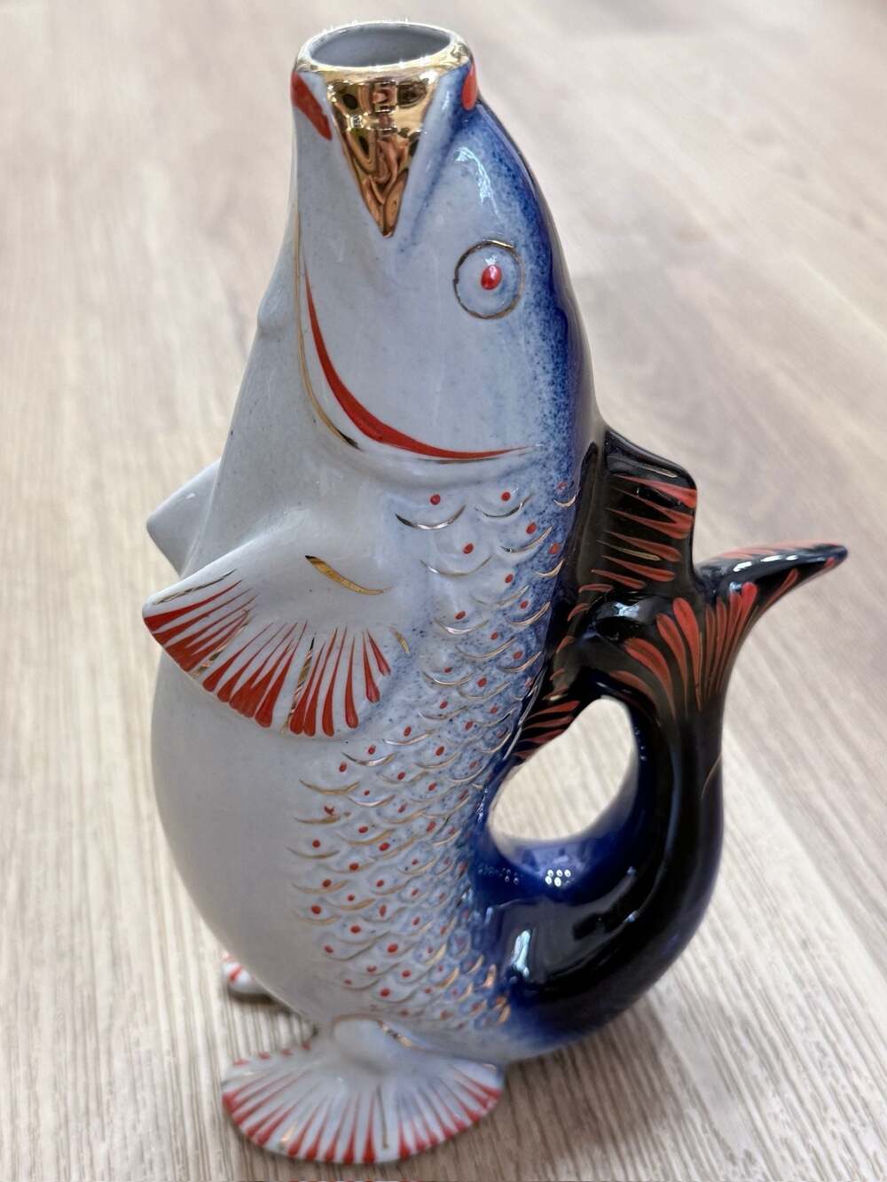 Vintage Soviet Porcelain Fish Decanter - Picture 3 of 8
